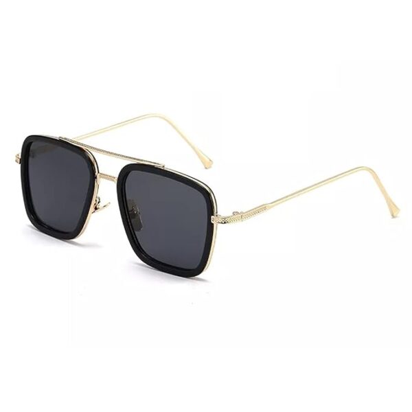Eymen I Mc Stan Vintage Rimless Sunglasses Retro Luxury Elite Slim Rimless Rectangular Metal & Wood Art Aviator Glasses