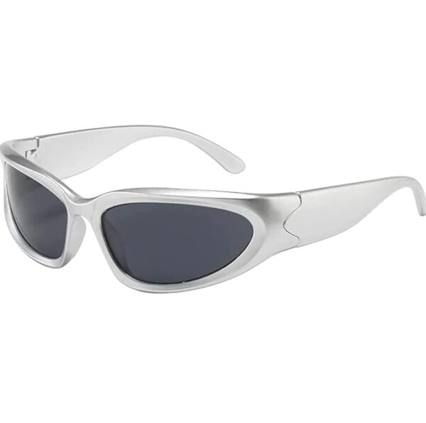 Hairum combo of 2 and pack of 3 Futuristic Series Wraparound Y2K Sunglasses For Men & Women | UV Protected | Full Rim Trending & Stylish Shades | Free Size - Image 3