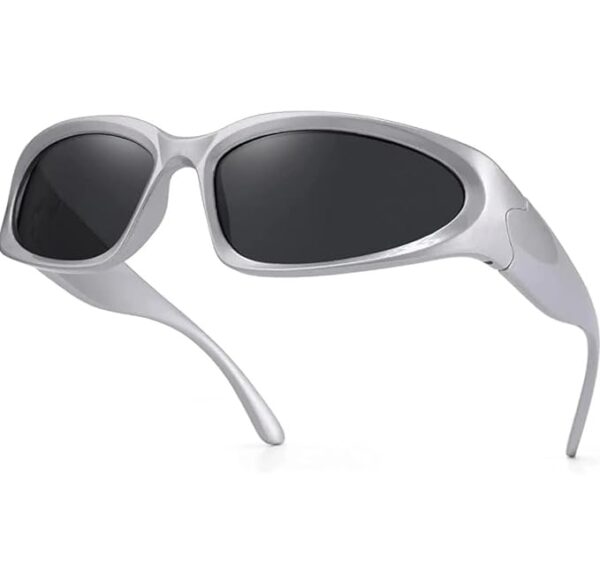 Hairum combo of 2 and pack of 3 Futuristic Series Wraparound Y2K Sunglasses For Men & Women | UV Protected | Full Rim Trending & Stylish Shades | Free Size - Image 4