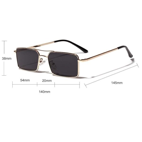 UV Protected Rectangular Sunglasses for Men and Women - Image 3