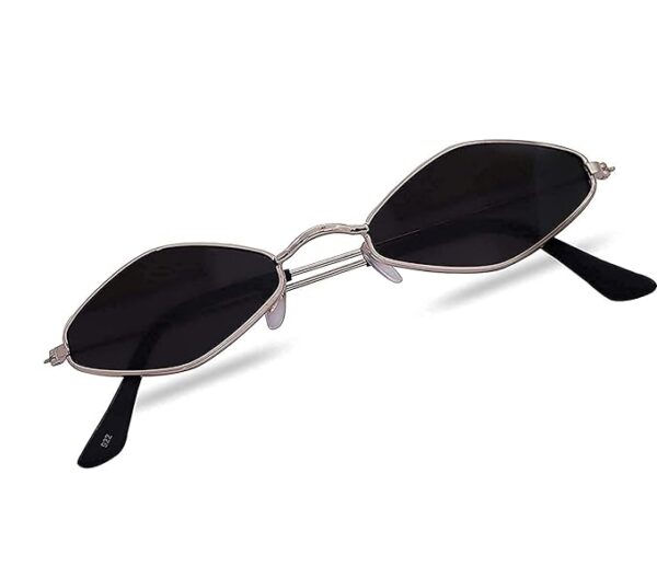 HAYDEN haiza Rex Market Black Diamond Shape Cateye Metal Sunglasses, Goggles For Women's 400 UV Protection