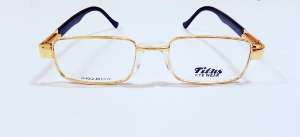 discount Optical Plus Titus golden rim rectangular eye wear