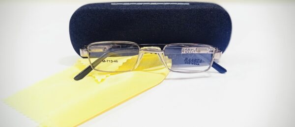 discount Optical Plus Raabta eye wear  silver black full rim rectangular eye glasses - Image 2