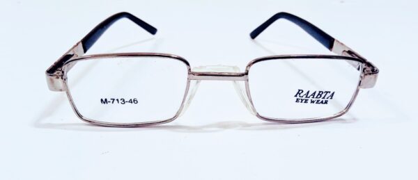discount Optical Plus Raabta eye wear  silver black full rim rectangular eye glasses