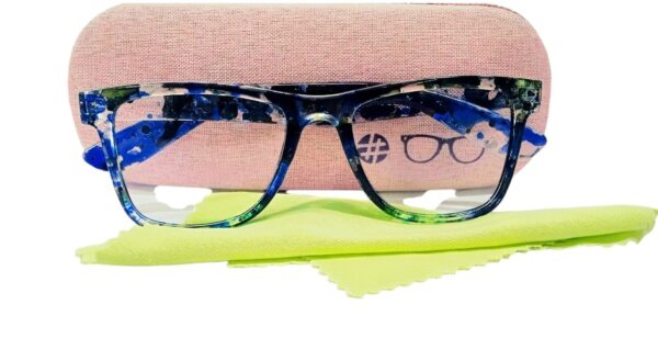 Discount Optical Plus eye wear blue & green fullrim round frame - Image 3