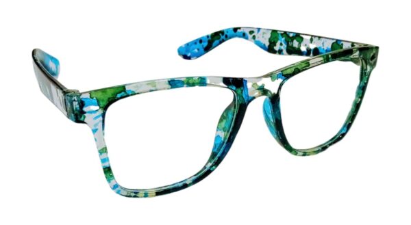 Discount Optical Plus eye wear blue & green fullrim round frame - Image 5