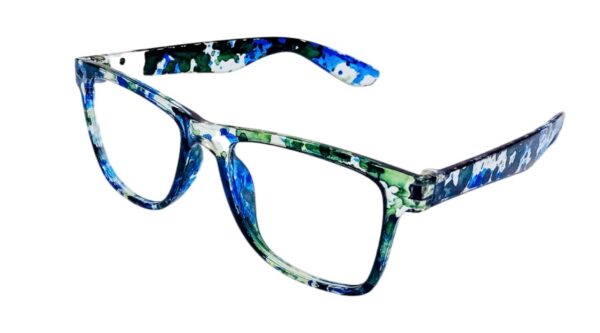 Discount Optical Plus eye wear blue & green fullrim round frame - Image 2