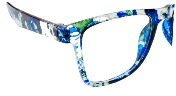 Discount Optical Plus eye wear blue & green fullrim round frame - Image 4