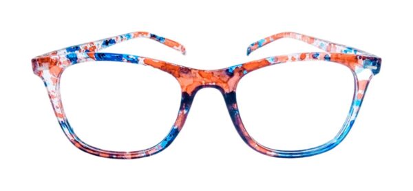 discount Optical Plus eye wear blue & red  fullrim round frame