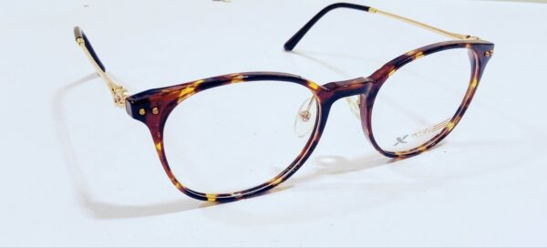 Discount Optical Plus eye wear brown & yellow fullrim round frame - Image 5