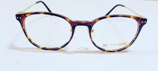 Discount Optical Plus eye wear brown & yellow fullrim round frame