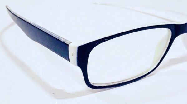 Discount Optical Plus eye wear blue white  & black fullrim rectangular frame - Image 4