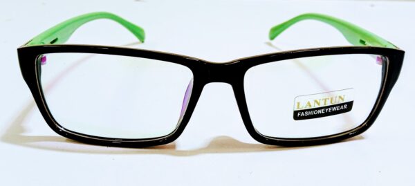 Discount Optical Plus eye wear black & green fullrim rectangular frame