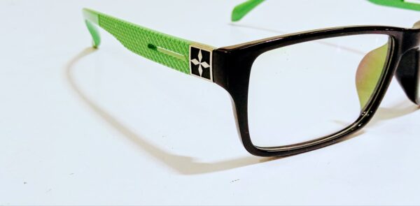 Discount Optical Plus eye wear black & green fullrim rectangular frame - Image 2