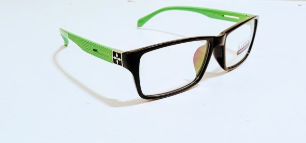 Discount Optical Plus eye wear black & green fullrim rectangular frame - Image 4