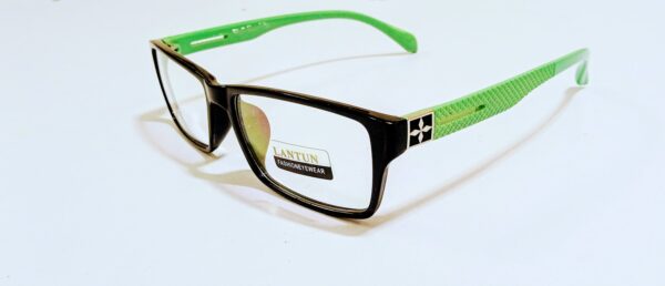 Discount Optical Plus eye wear black & green fullrim rectangular frame - Image 5