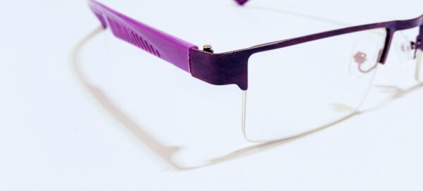 discount Optical Plus eye wear purple half Rim glasses - Image 3