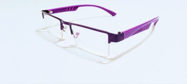 discount Optical Plus eye wear purple half Rim glasses - Image 5