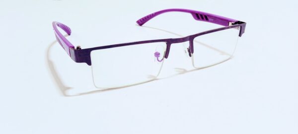 discount Optical Plus eye wear purple half Rim glasses - Image 2