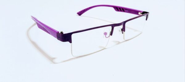 discount Optical Plus eye wear purple half Rim glasses - Image 4