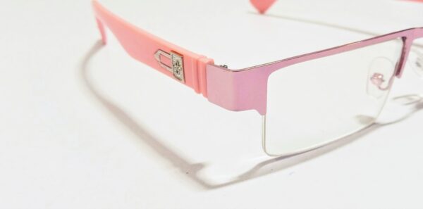 Discount Optical Plus  Rectangular half Rim pink unisex spectacle frame treatments eye wear - Image 2