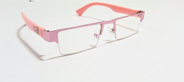 Discount Optical Plus  Rectangular half Rim pink unisex spectacle frame treatments eye wear - Image 3