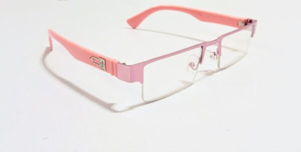 Discount Optical Plus  Rectangular half Rim pink unisex spectacle frame treatments eye wear - Image 5