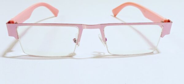 Discount Optical Plus  Rectangular half Rim pink unisex spectacle frame treatments eye wear