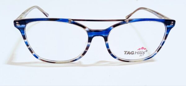 Discount Optical Plus blue wayfarer rimmed eye glasses
