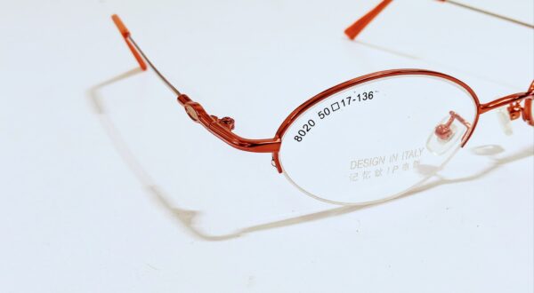 Discount Optical Plus eye wear rimless metal red  frame - Image 3