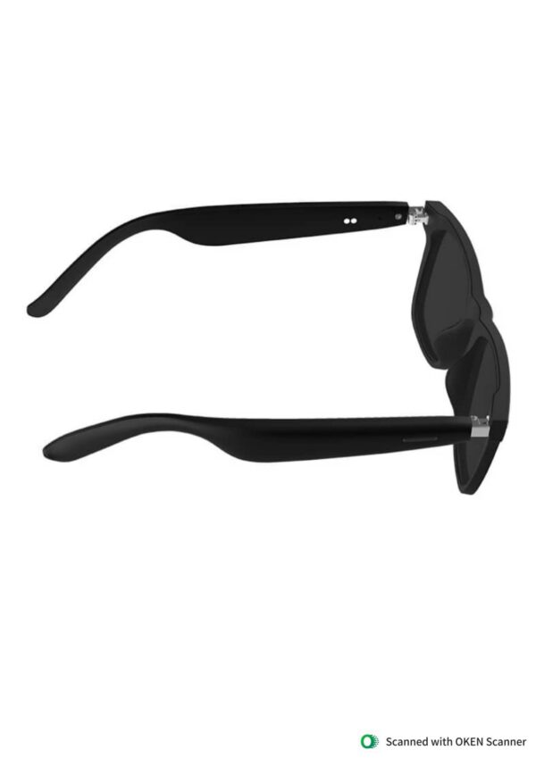 HX HEXA SMART BLUTOOTH GLASSES Audio Rectangular Polarized Sunglasses, Bluetooth 5.0 Version Wireless, Open Ear Style Listen Music and Calls - Pack of 1 (Black Frame-black Lens, One Size) - Image 11