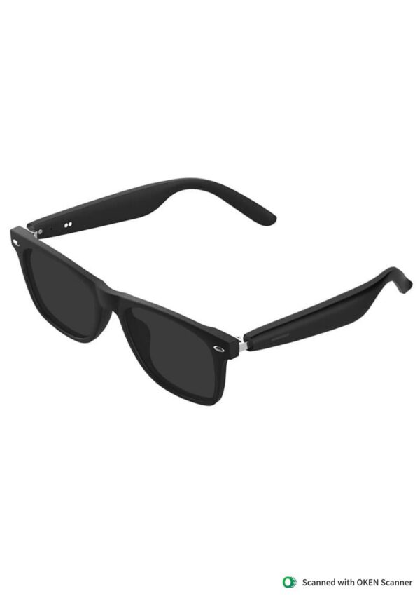 HX HEXA SMART BLUTOOTH GLASSES Audio Rectangular Polarized Sunglasses, Bluetooth 5.0 Version Wireless, Open Ear Style Listen Music and Calls - Pack of 1 (Black Frame-black Lens, One Size) - Image 10