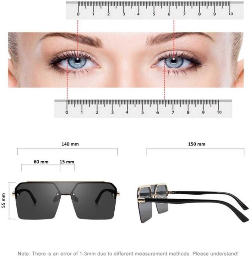 Retro Square Flat Top Oversized Men's Sunglasses - Image 8