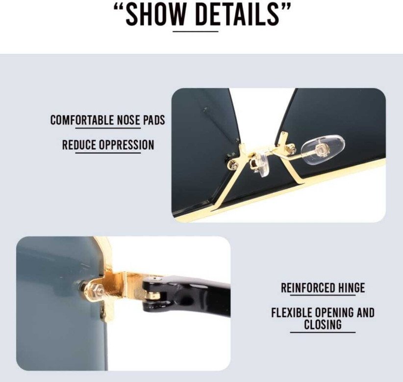 Retro Square Flat Top Oversized Men's Sunglasses - Image 9