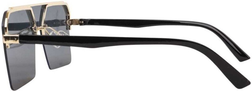 Retro Square Flat Top Oversized Men's Sunglasses - Image 4