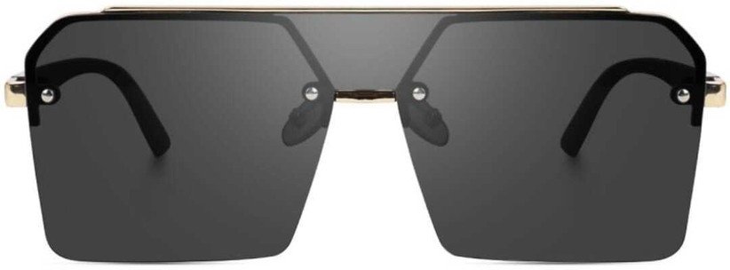 Retro Square Flat Top Oversized Men's Sunglasses - Image 2