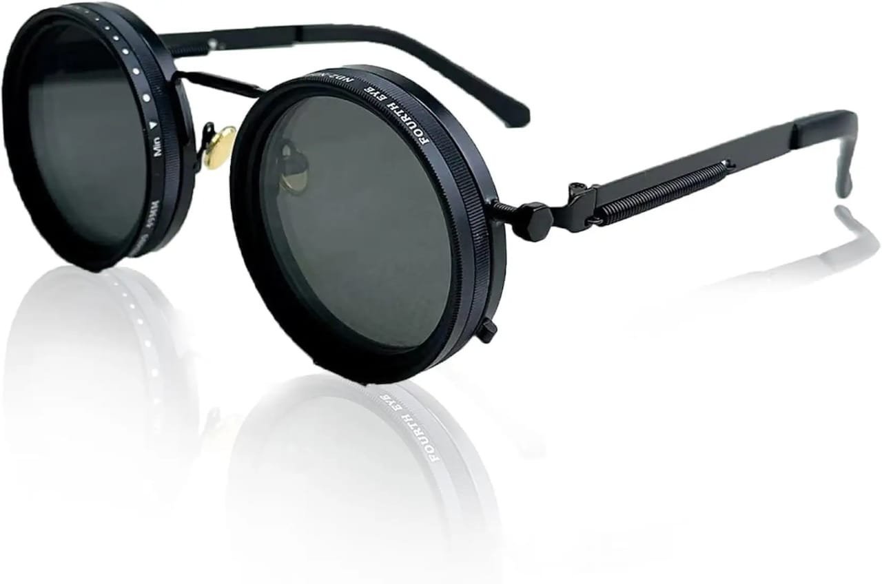 Hand Made Nd-400 9 Gears Round Polarized Adjustable Dimming Men Sunglasses women Filter Diving Fishing - Image 2